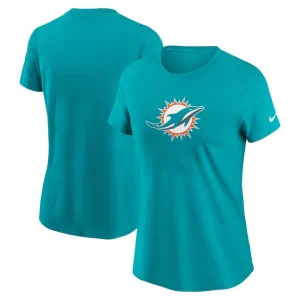 Miami dolphins nike womens primary logo t shirt Aqua