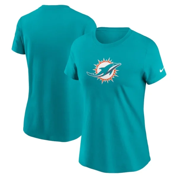 Miami dolphins nike womens primary logo t shirt Aqua