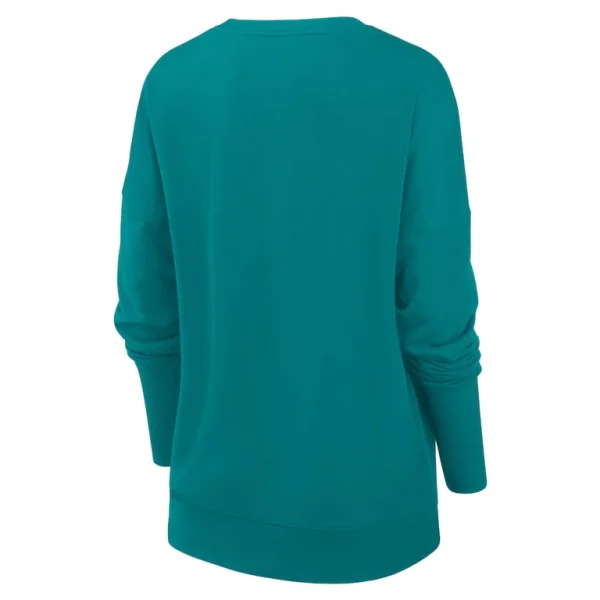Miami dolphins nike womens rewind playback icon performance pullover sweatshirt Aqua M