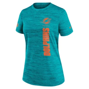 Miami dolphins nike womens sideline velocity performance t shirt Aqua S