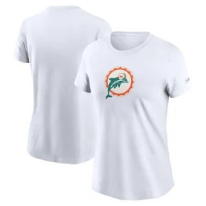 Miami dolphins nike womens throwback primary logo t shirt White