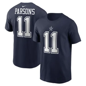 Micah parsons dallas cowboys nike player name number t shirt Navy