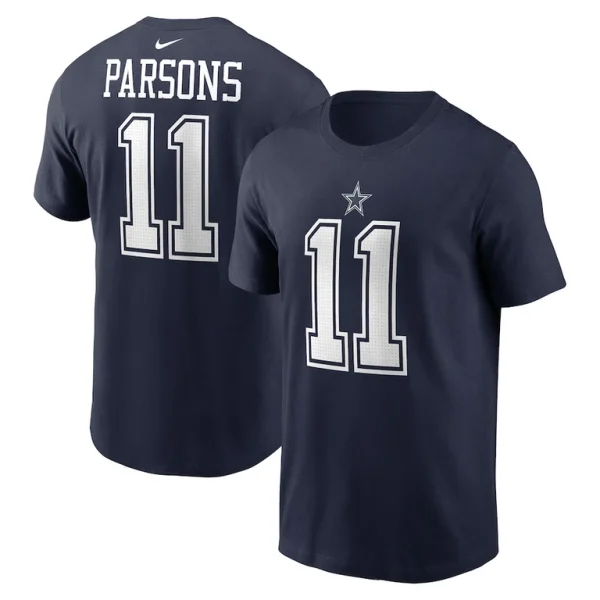 Micah parsons dallas cowboys nike player name number t shirt Navy