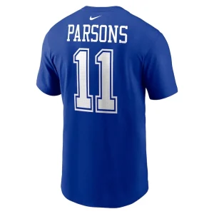 Micah parsons dallas cowboys nike player name number t shirt Royal L