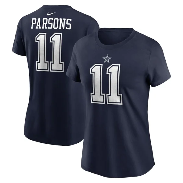 Micah parsons dallas cowboys nike womens player name number t shirt Navy