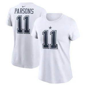 Micah parsons dallas cowboys nike womens player name number t shirt White