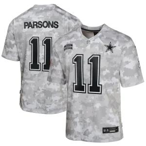 Micah parsons dallas cowboys nike youth 2024 salute to service game jersey Arctic camo