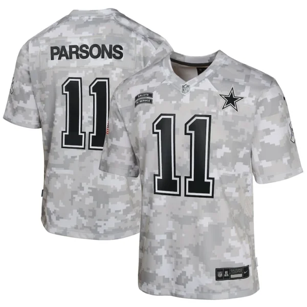 Micah parsons dallas cowboys nike youth 2024 salute to service game jersey Arctic camo