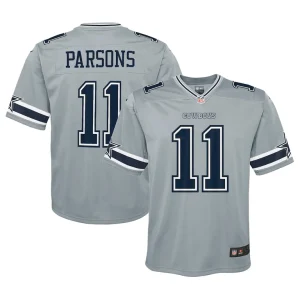 Micah parsons dallas cowboys nike youth inverted game jersey Gray
