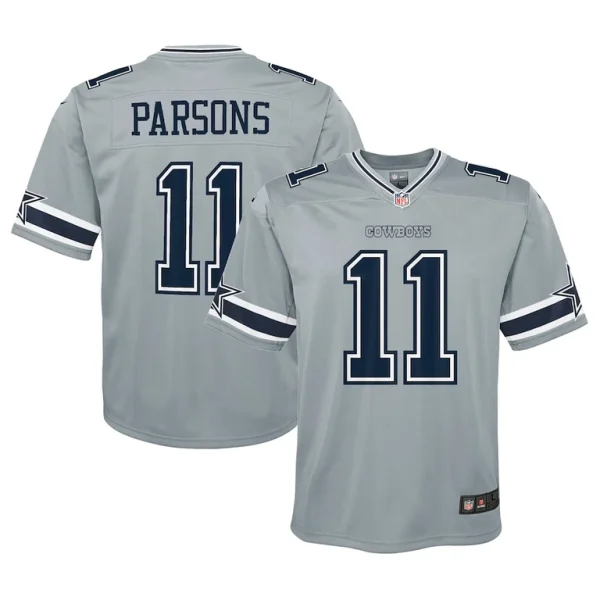 Micah parsons dallas cowboys nike youth inverted game jersey Gray