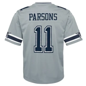 Micah parsons dallas cowboys nike youth inverted game jersey Gray Yth L