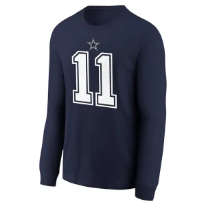 Micah parsons dallas cowboys nike youth player name number long sleeve t shirt Navy Yth M