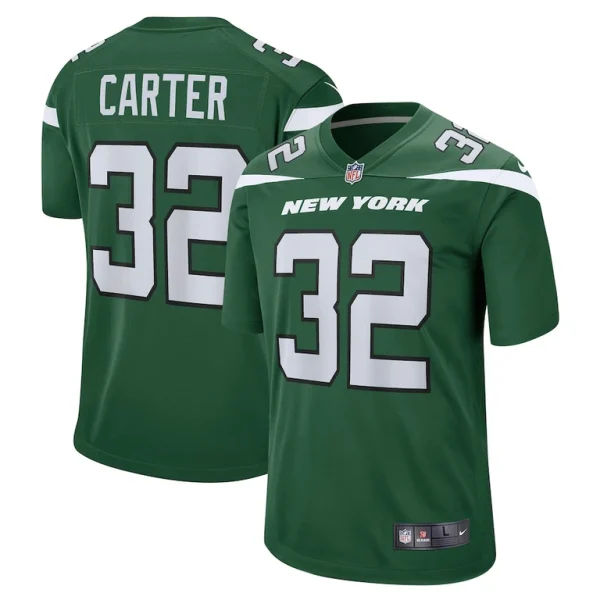 Michael carter new york jets nike game jersey Gotham green