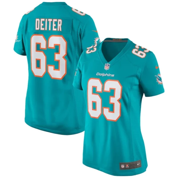 Michael deiter miami dolphins nike womens game jersey Aqua
