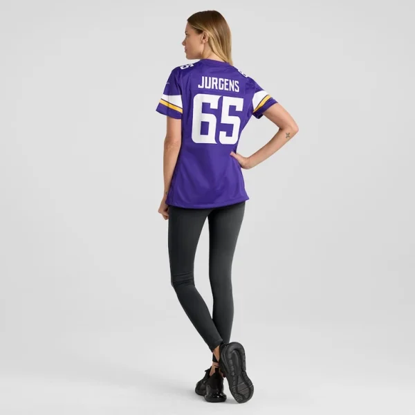 Michael jurgens minnesota vikings nike womens game jersey Purple 2XL