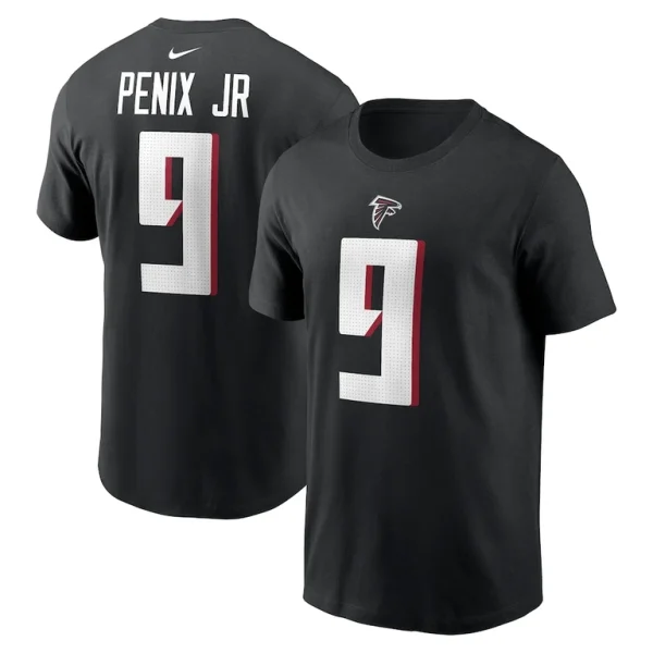 Michael penix jr. atlanta falcons nike name number t shirt Black