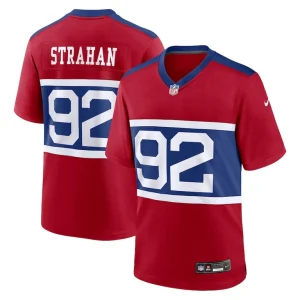 Michael strahan new york giants nike alternate retired player game jersey Century red