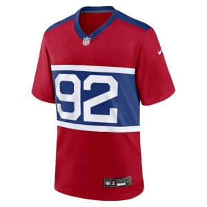Michael strahan new york giants nike alternate retired player game jersey Century red M