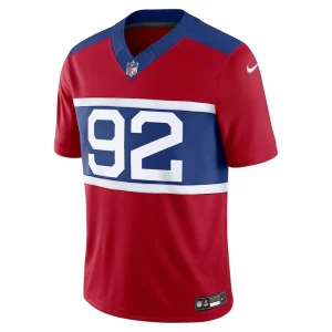 Michael strahan new york giants nike alternate vapor f.u.s.e. retired player limited jersey Century red M