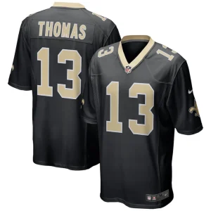 Michael thomas new orleans saints nike team color game jersey Black