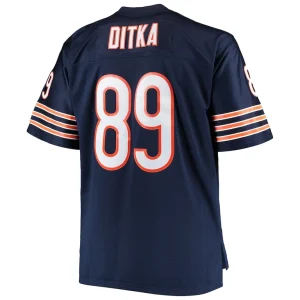Mike ditka chicago bears mitchell ness big tall 1966 retired player replica jersey Navy 4XB