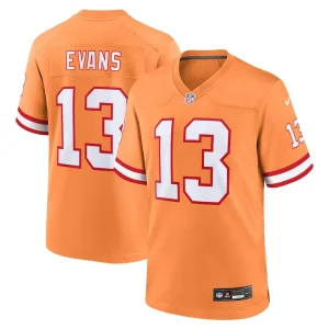 Mike evans tampa bay buccaneers nike throwback game jersey Orange