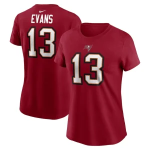 Mike evans tampa bay buccaneers nike womens player name number t shirt Red