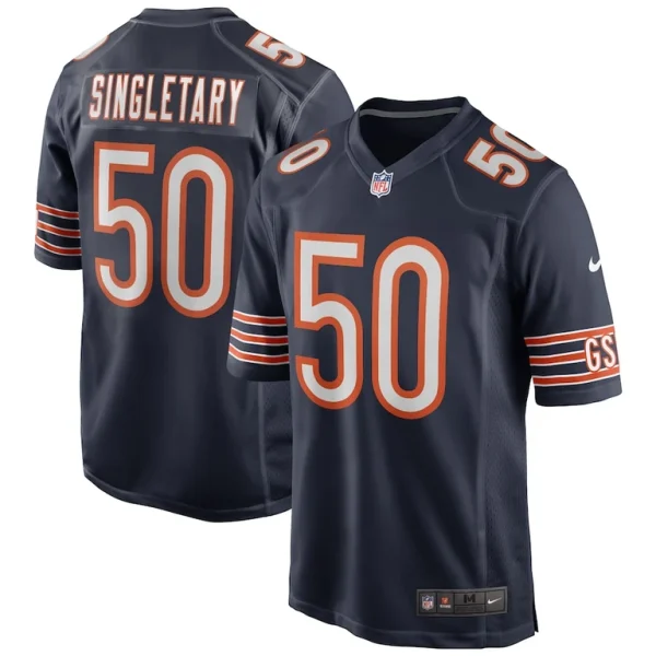 Mike singletary chicago bears nike game retired player jersey Navy