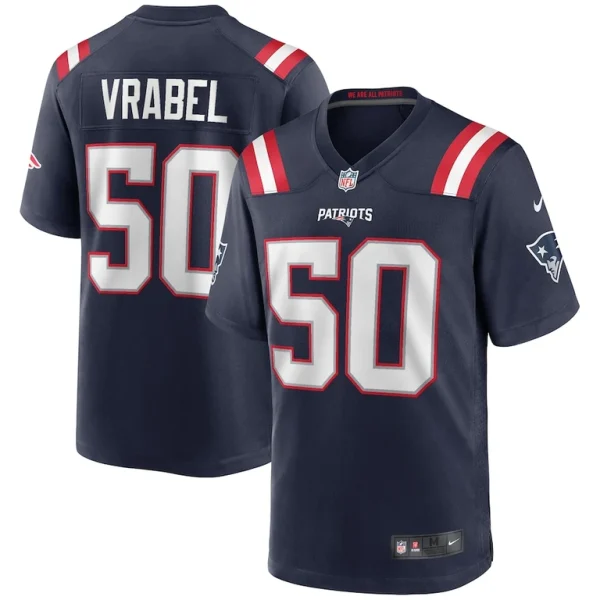 Mike vrabel new england patriots nike game retired player jersey Navy