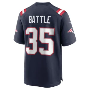 Miles battle new england patriots nike game jersey Navy L