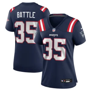 Miles battle new england patriots nike womens game jersey Navy