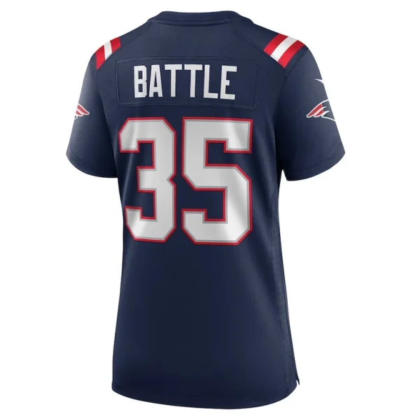 Miles battle new england patriots nike womens game jersey Navy L