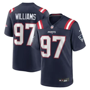 Milton williams new england patriots nike game player jersey Navy