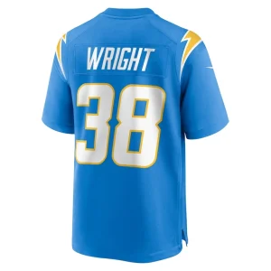 Milton wright los angeles chargers nike game jersey Powder blue L