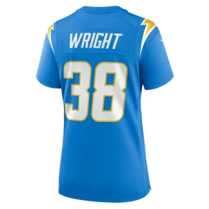 Milton wright los angeles chargers nike womens game jersey Powder blue L