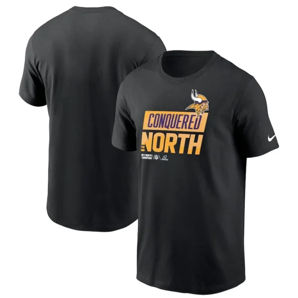 Minnesota vikings nike 2022 nfc north division champions locker room trophy collection t shirt Black
