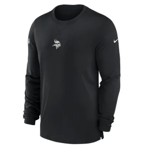 Minnesota vikings nike 2023 sideline performance long sleeve t shirt Black M