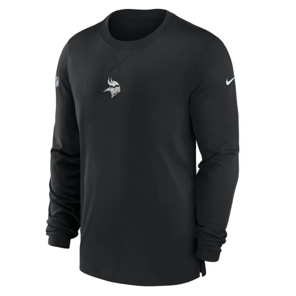 Minnesota vikings nike 2023 sideline performance long sleeve t shirt Black M