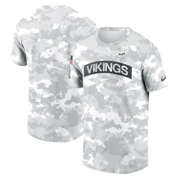 Minnesota vikings nike 2024 salute to service performance t shirt Arctic camo