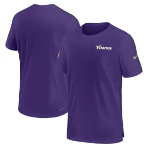 Minnesota vikings nike 2024 sideline coach uv performance t shirt Purple