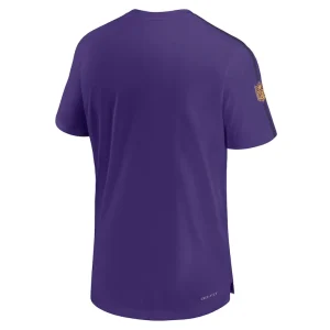 Minnesota vikings nike 2024 sideline coach uv performance t shirt Purple L