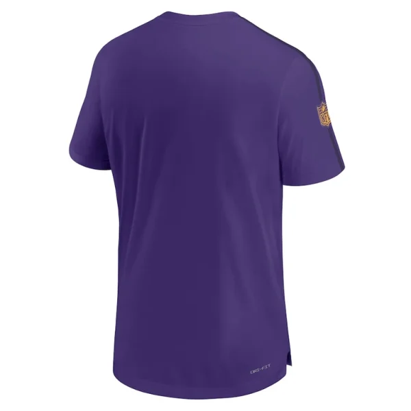 Minnesota vikings nike 2024 sideline coach uv performance t shirt Purple L