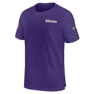 Minnesota vikings nike 2024 sideline coach uv performance t shirt Purple M