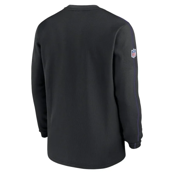 Minnesota vikings nike 2024 sideline coaches long sleeve top Black L