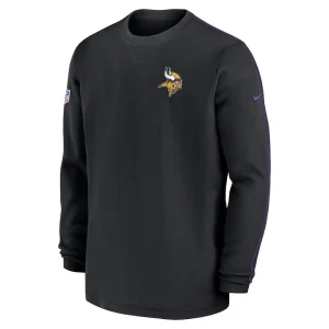 Minnesota vikings nike 2024 sideline coaches long sleeve top Black M