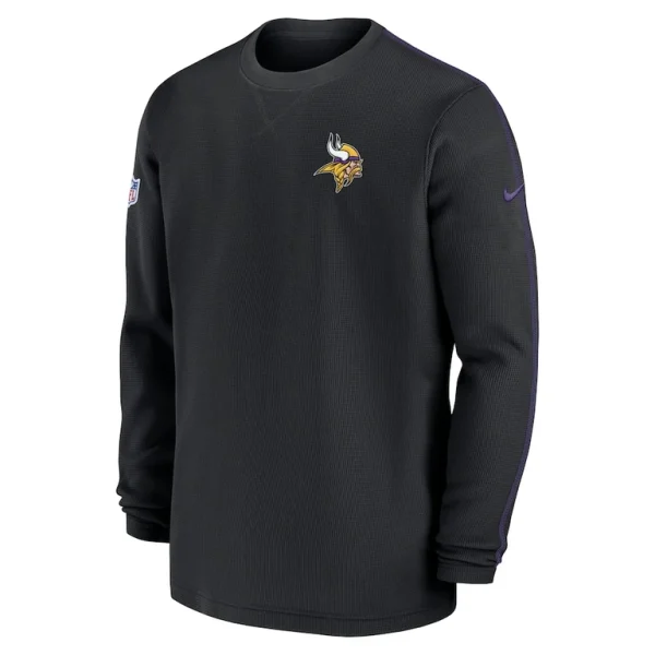 Minnesota vikings nike 2024 sideline coaches long sleeve top Black M