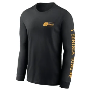 Minnesota vikings nike all out long sleeve t shirt Black M
