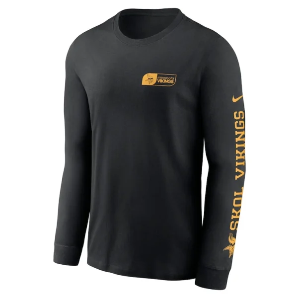 Minnesota vikings nike all out long sleeve t shirt Black M