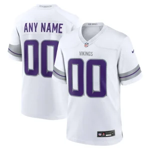 Minnesota vikings nike alternate custom game jersey White