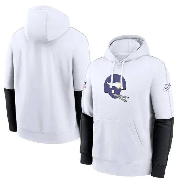 Minnesota vikings nike alternate logo club pullover hoodie White